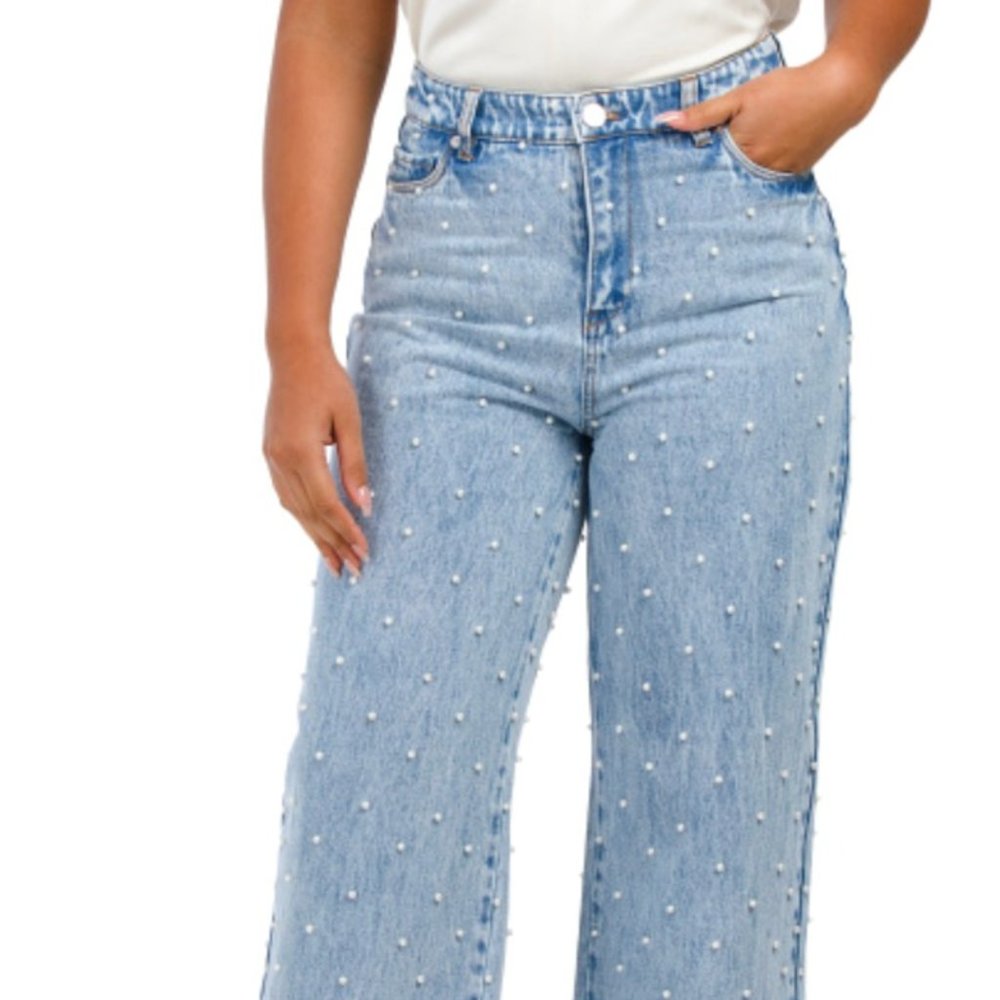 BLANK NYC Pearl Embellished Jeans